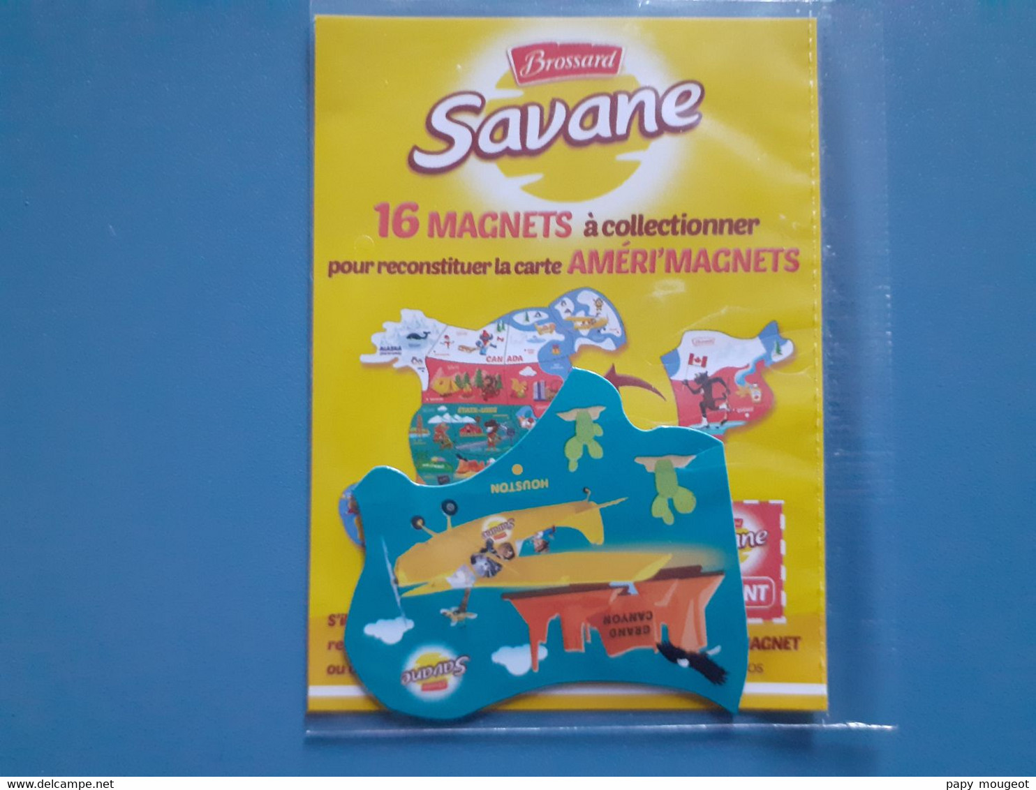 Brossard Savane - 16 Magnets Carte AMERI'MAGNETS - USA - Grand Canyon Houston - Advertising