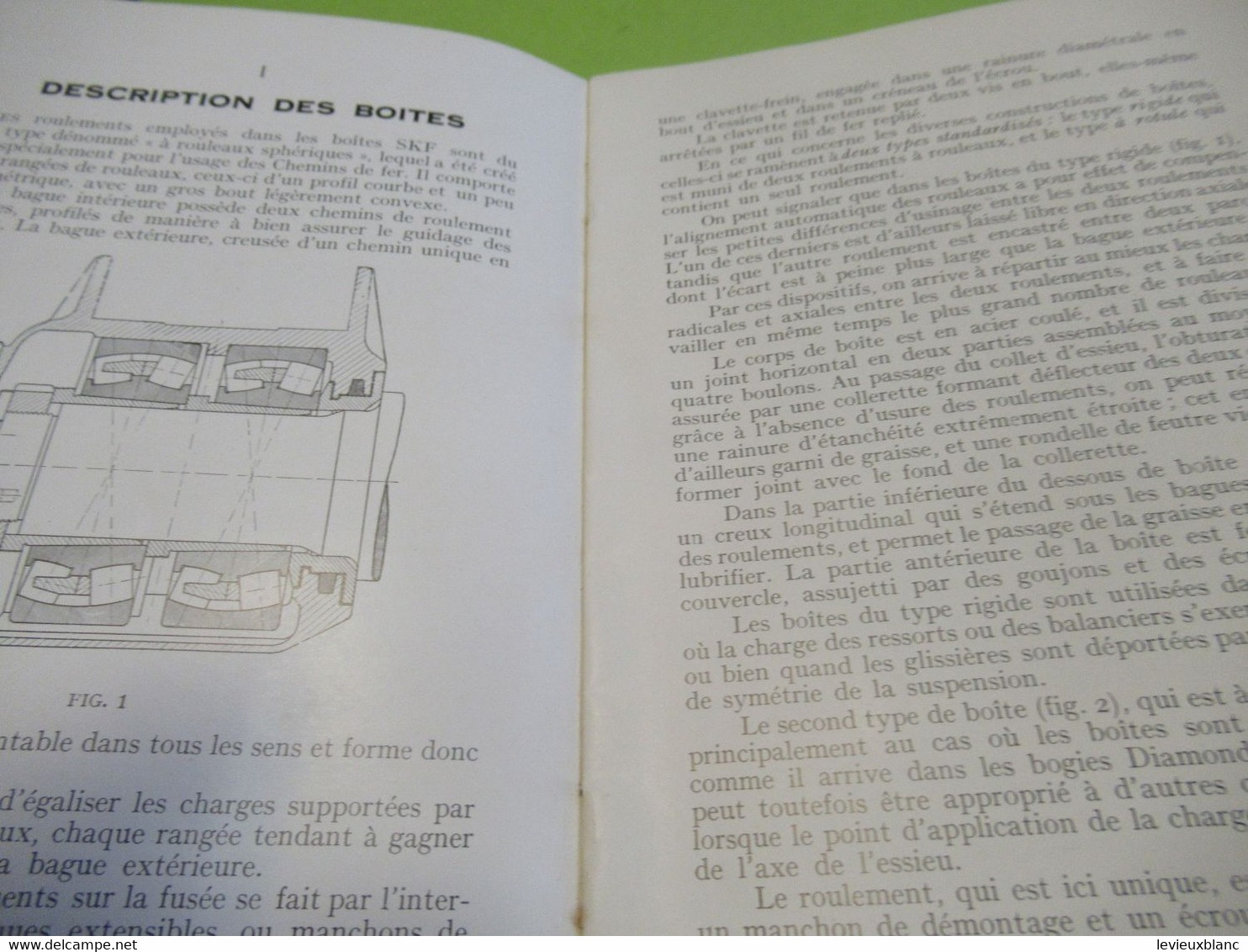 Manuel/Description Montage & Entretien Des BOITES D'ESSIEUX SKF/Compagnie D'Applications Mécaniques/Paris/1933     AC155 - Auto