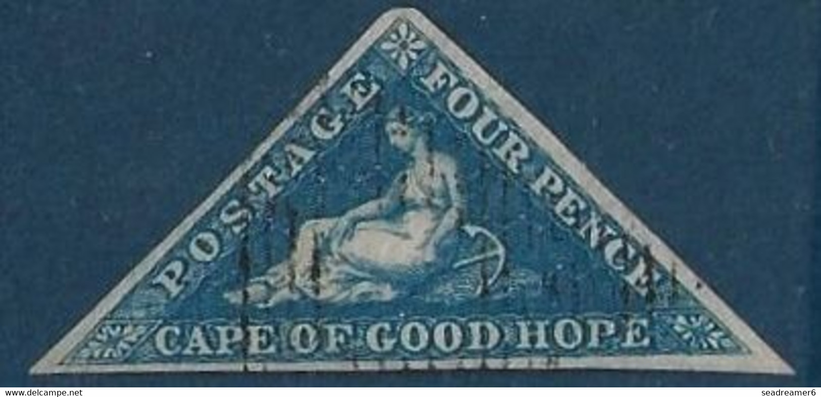 Cap Of Good Hope N°2 4 Pence Obl Superbe Signé Calves - Kaap De Goede Hoop (1853-1904)