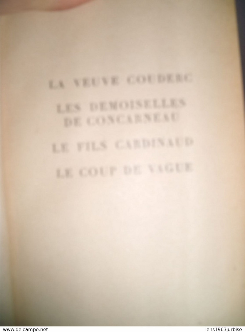 SIMENON Georges, La Veuve Couderc + Les Demoiselles De Concarneau , Le Fils Cardinaud , Le Coup De Vague - Belgische Schrijvers