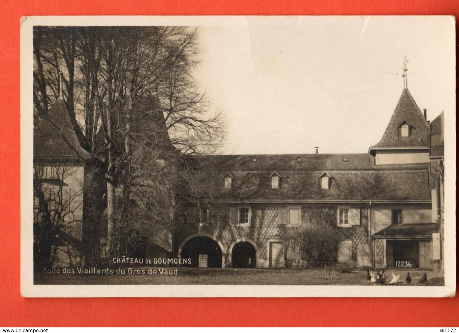 ZBW-27 Château De Goumoens  Gros-de-Vau  Asile Des Vieillars. Cachet Militaire En 1926 - Goumoëns