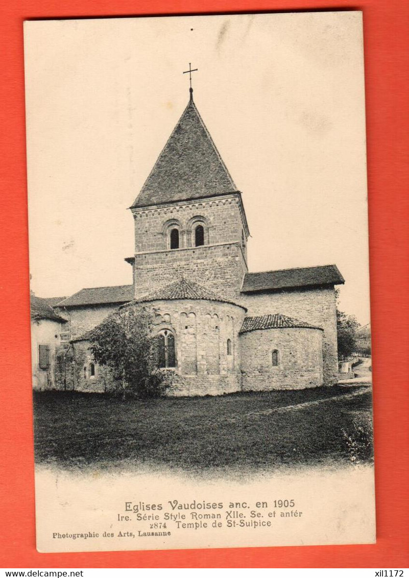 ZBW-29 Temple De St.-Sulpice  Eglise Romane Du XIIème Siècle. Des Arts Sans Numéro. Circulé 1907 - Saint-Sulpice