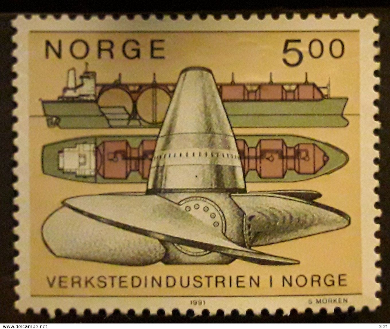 NORGE NORWAY NORVÈGE 1991 Navire Methanier Et Turbine Methane Gas Gaz , Yvert 1018  Neuf ** MNH  TTB - Gas