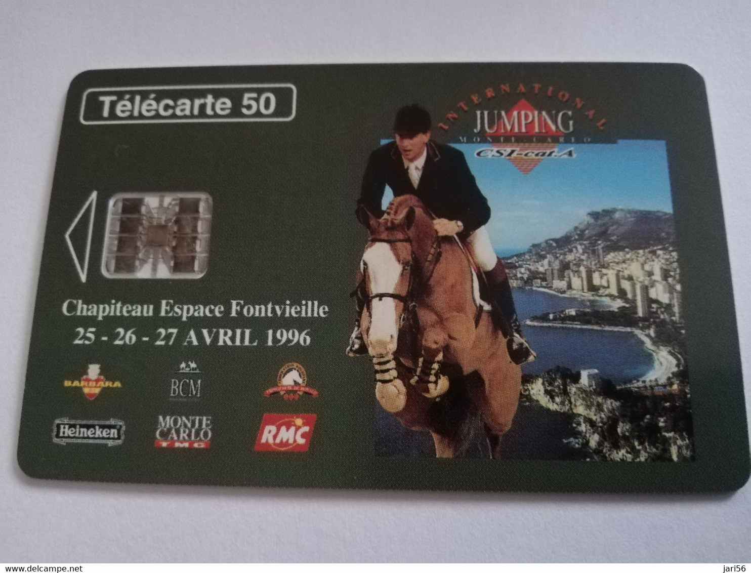 MONACO CHIPCARD  50 UNITS HORSE JUMPING    Fine Used Card   ** 3947 ** - Mónaco