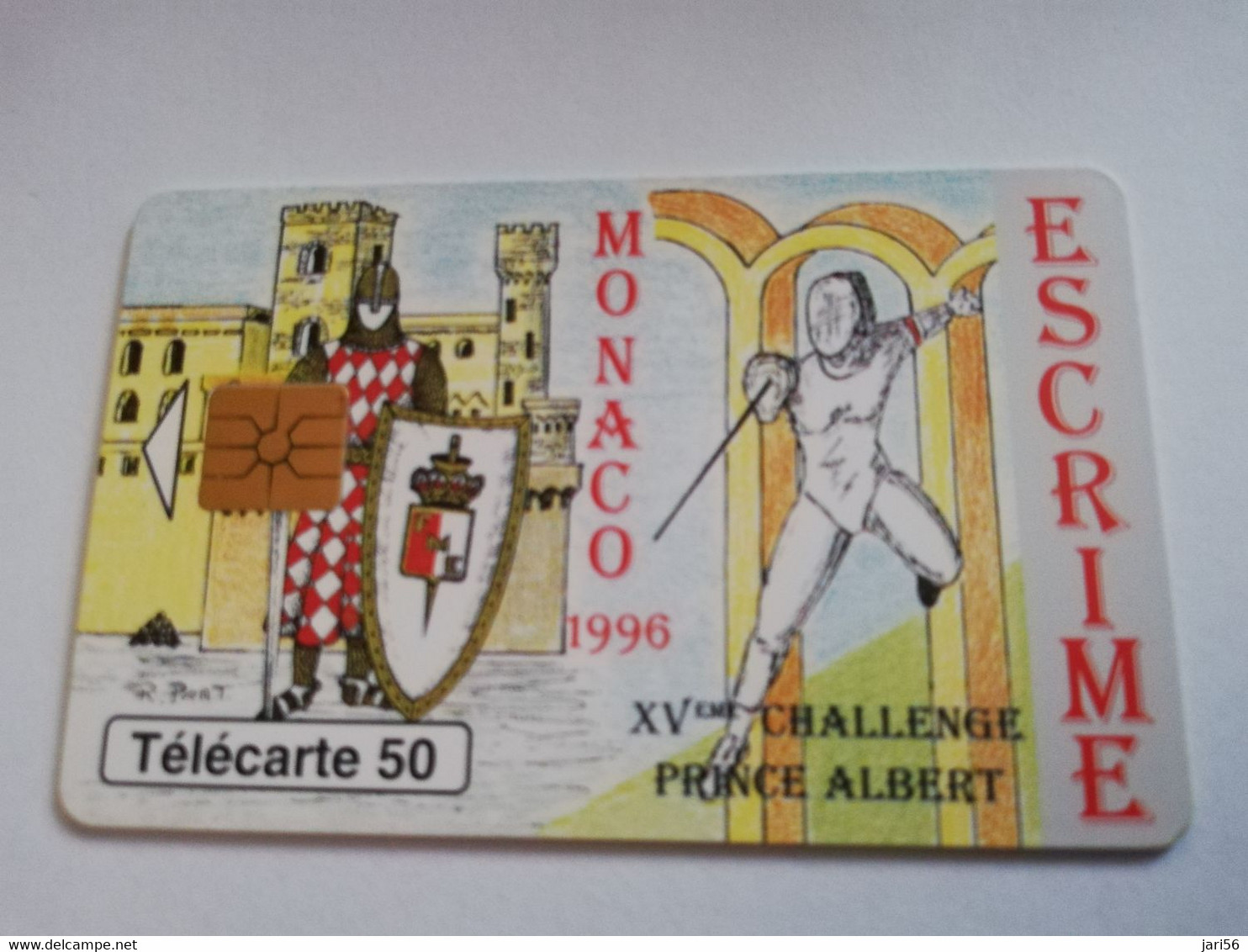 MONACO CHIPCARD  50 UNITS ESCRIME / SCHIRMEN     Fine Used Card   ** 3948 ** - Monace