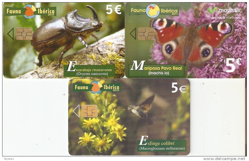 ¡¡OFERTA!! LOTE DE LAS 3 ULTIMAS TARJETAS FAUNA IBERICA POR SÓLO 1,50 EUROS (MARIPOSA-BUTTERFLY) - Other & Unclassified