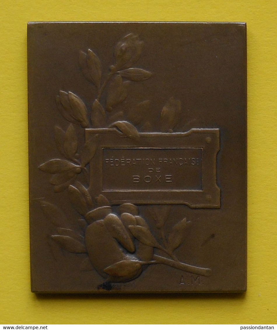 Médaille En Bronze - Graveur André Méry - Boxe - Boursier, Champion Des Novices Catégorie Poids Légers 1918 - Autres & Non Classés