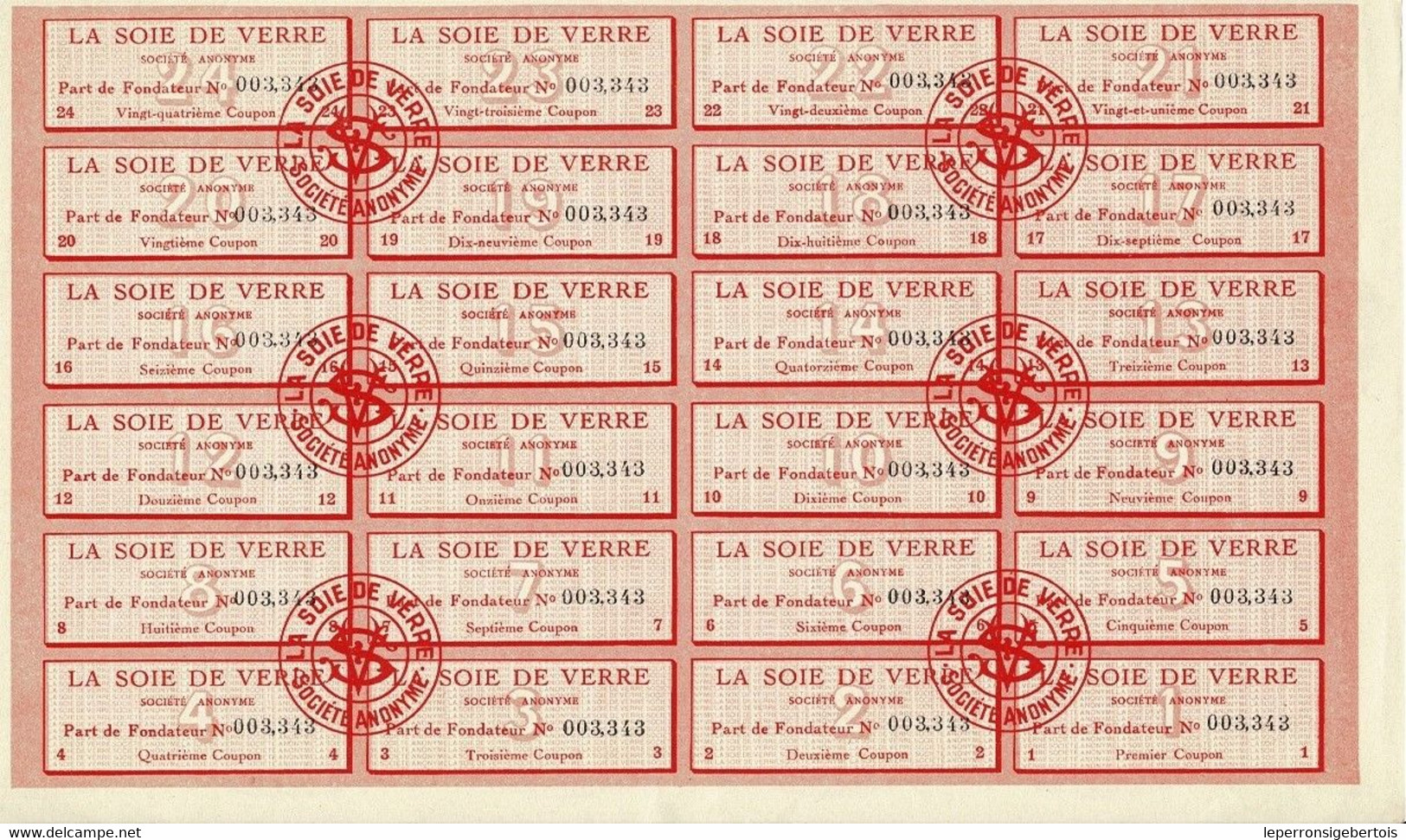 Titre Ancien - La Soie De Verre - Société Anonyme -Titre De 1931 - - Textile