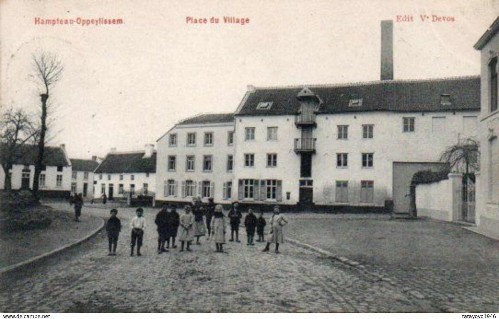 Hampteau Oppeylissem  Place Du Village Bien Animée Circulé En 1907 - Jodoigne