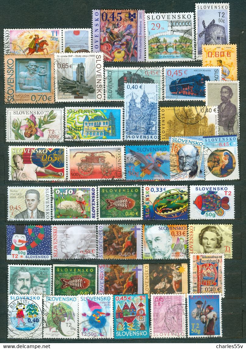 Slovakia 125 Postally Used Stamps - Other & Unclassified