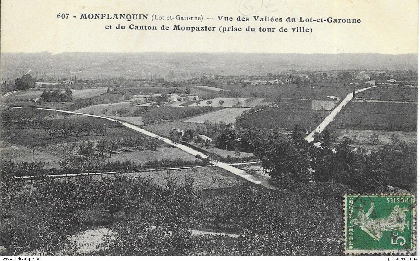 - MONFLANQUIN - Vue Des Vallées Du Lot Et Garonne Et Du Canton De Montpazier - Monflanquin