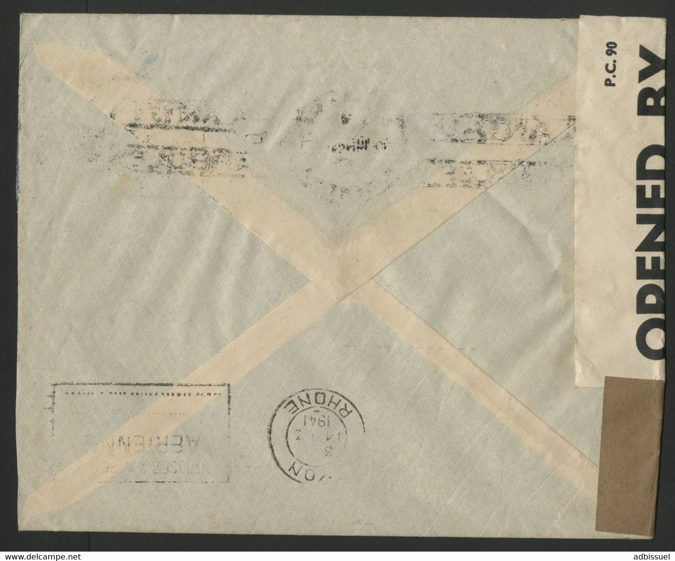 ARGENTINE Lettre Par La Voie Maritime En 1940 Pour La France Avec La Censure Anglaise Des Bermudes (voir Description) - Covers & Documents