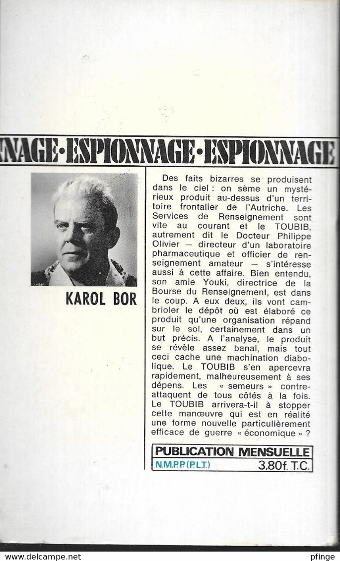 Plus De Menaces Pour Le Toubib Par Karol Bor  - L'arabesque Espionnage N°572 - Editions De L'Arabesque