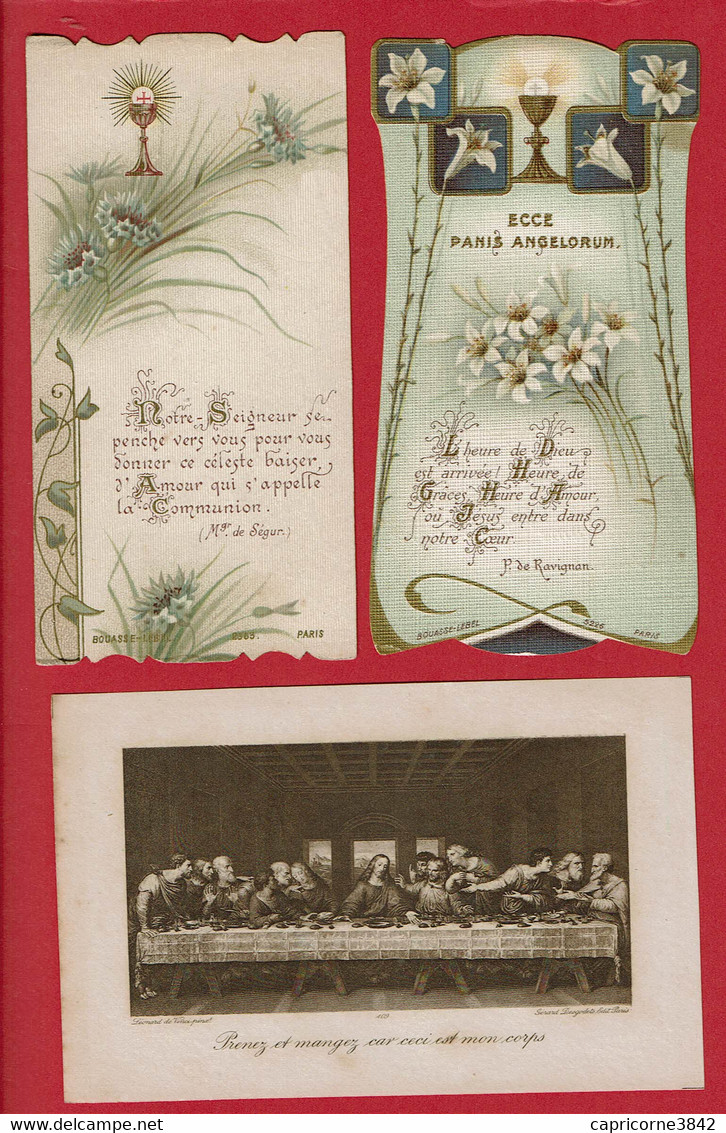 3 Images De Faire Part De 1ere Communion (de 1906 à 1913) - Communion