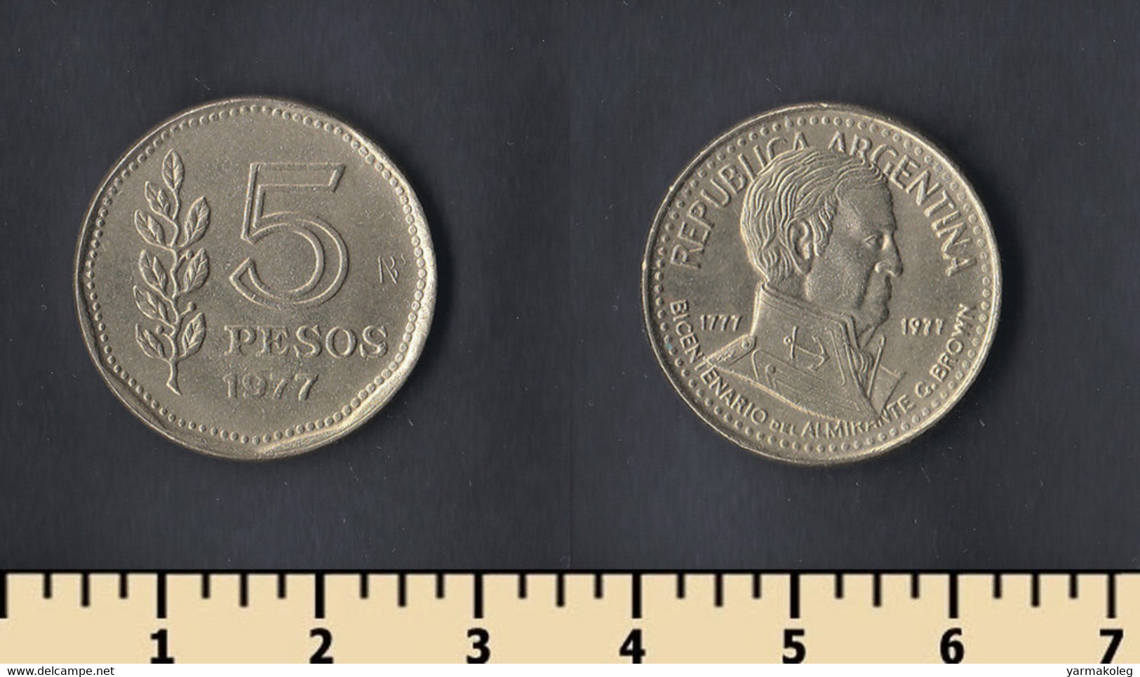 Argentina 5 Pesos 1977 - Argentina