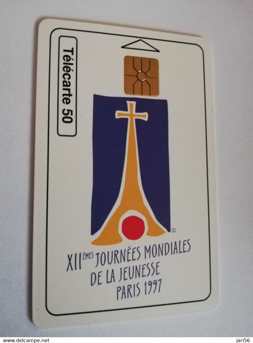 MONACO CHIPCARD  50 UNITS 12E JOURNEE MONDIALES DE LA JEUNESSE PARIS 1997      Fine Used Card   ** 3950 ** - Mónaco