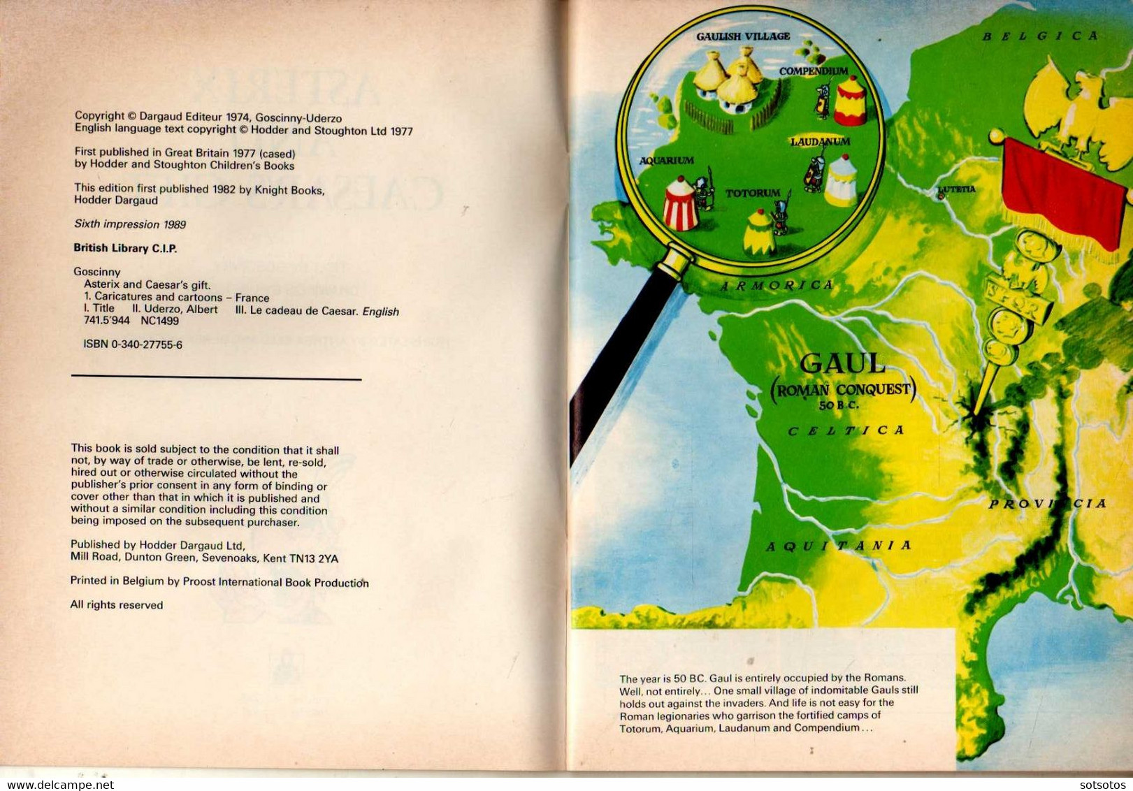 Asterix And Caesar's Gifr - 1989 - Excellent Condition Small Format - Fumetti Tradotti