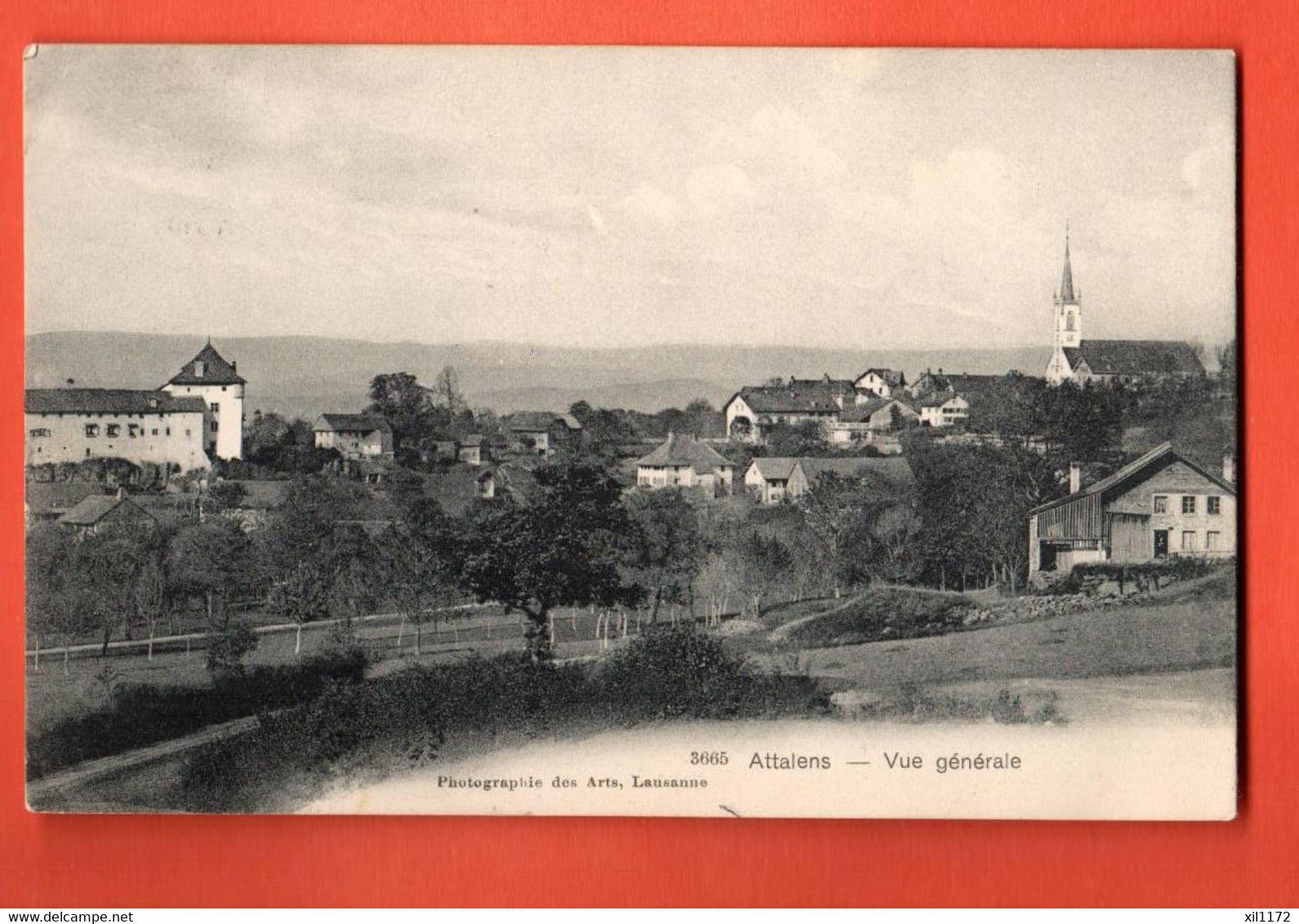 ZBX-05  Attalens Veveyse Vue Générale. Circulé 1921  Des Arts 3665 - Attalens