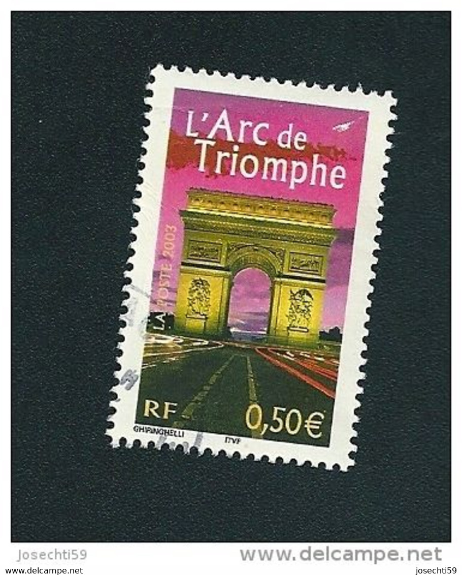 N° 3599 Manque D' Encre Portraits De Régions  La France à Voir  L'Arc De Triomphe De Paris 2003 Timbre France   Oblitéré - Gebruikt