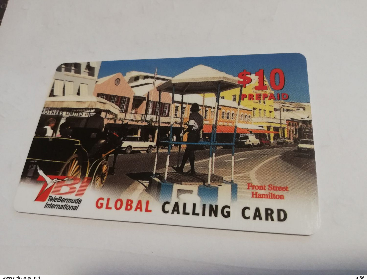 BERMUDA  $10  -  BERMUDA  FRONT STREET HAMILTON        PREPAID CARD  Fine USED  TBI TELEBERMUDA INTERNATIONAL **3966** - Bermudes