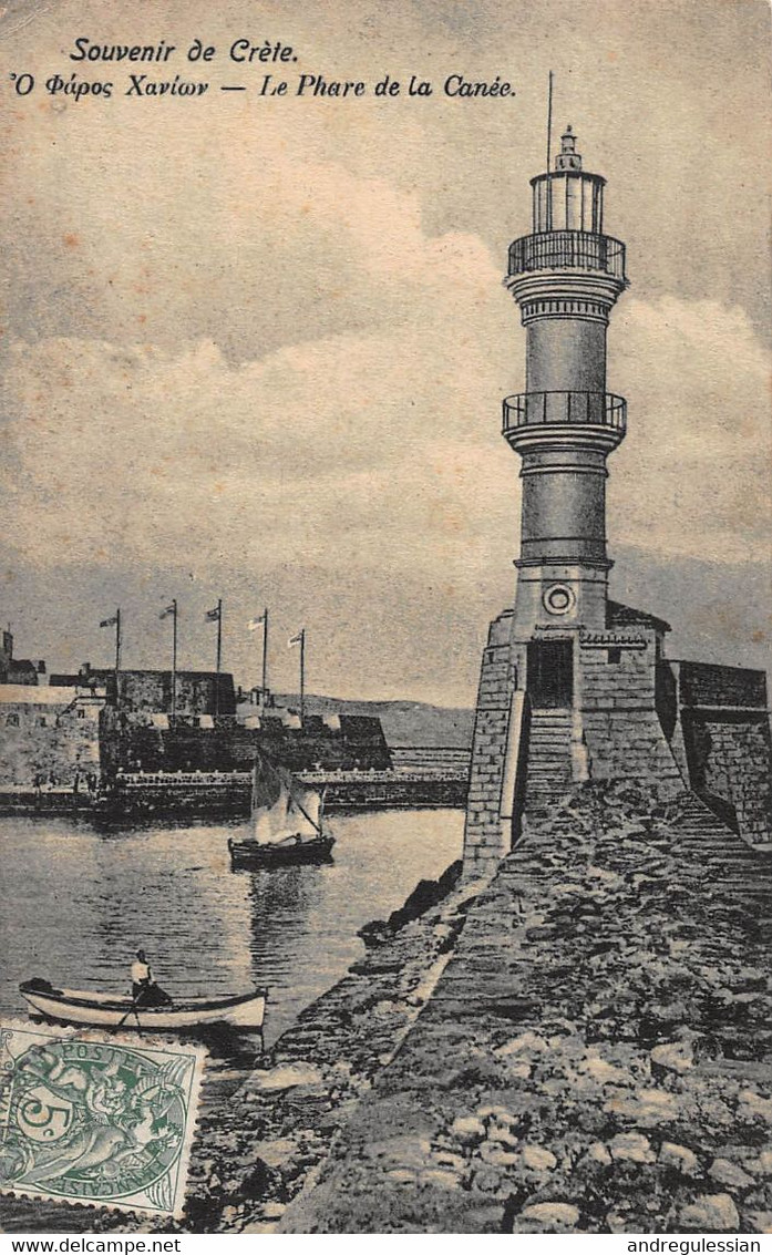 CPA Souvenir De Crète - Le Phare De La Canée - Greece