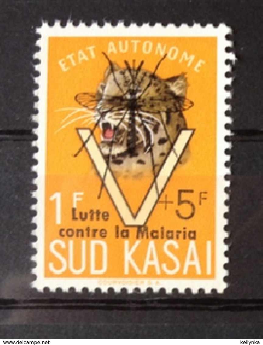 Sud Kasai - 20B - Léopards - Surcharge "Lutte Contre La Malaria" - 1961 - MNH - Sur Kasai