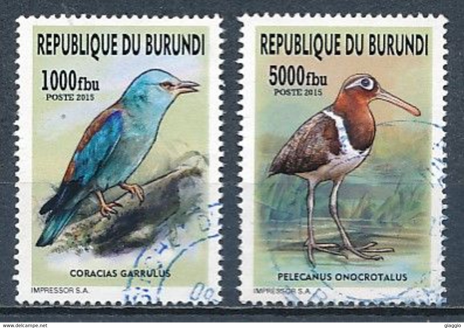 °°° BURUNDI - UCCELLI BIRDS OISEAUX - 2015 °°° - Used Stamps