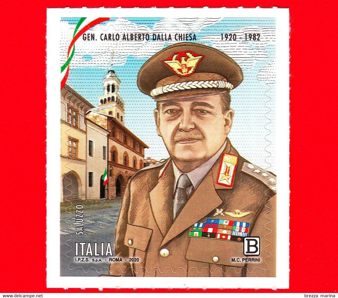 Nuovo - MNH - ITALIA - 2020 - 100 Anni Della Nascita Del Generale Carlo Alberto Dalla Chiesa – Ritratto - B - 2011-20: Mint/hinged