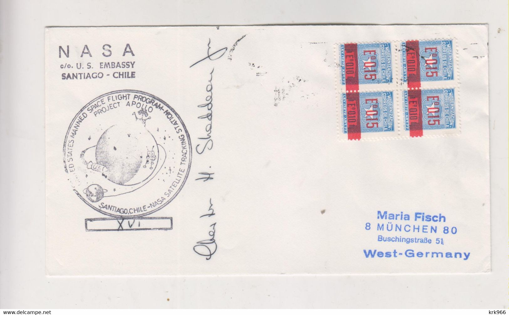 CHILE SPACE 1972 Nice Cover - South America