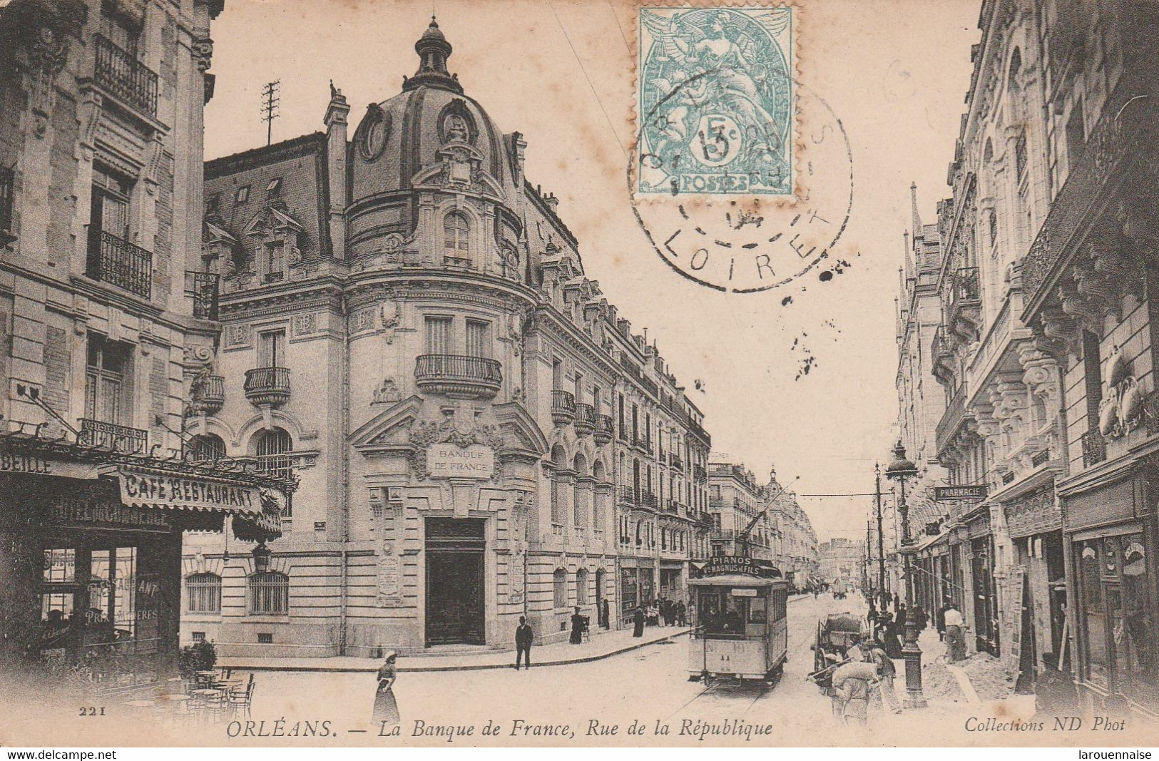 45 - ORLEANS - La Banque De France, Rue De La République - Banques