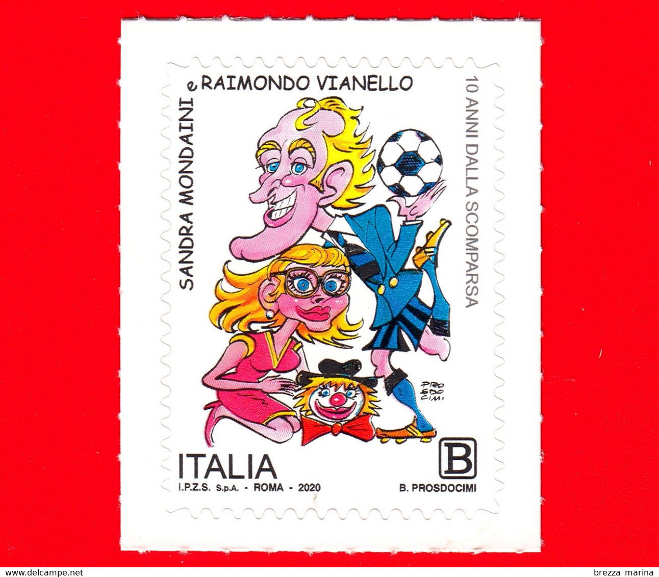 Nuovo - MNH - ITALIA - 2020 - 10 Anni Della Morte Di Sandra Mondaini E Raimondo Vianello – Caricatura - B - 2011-20: Neufs