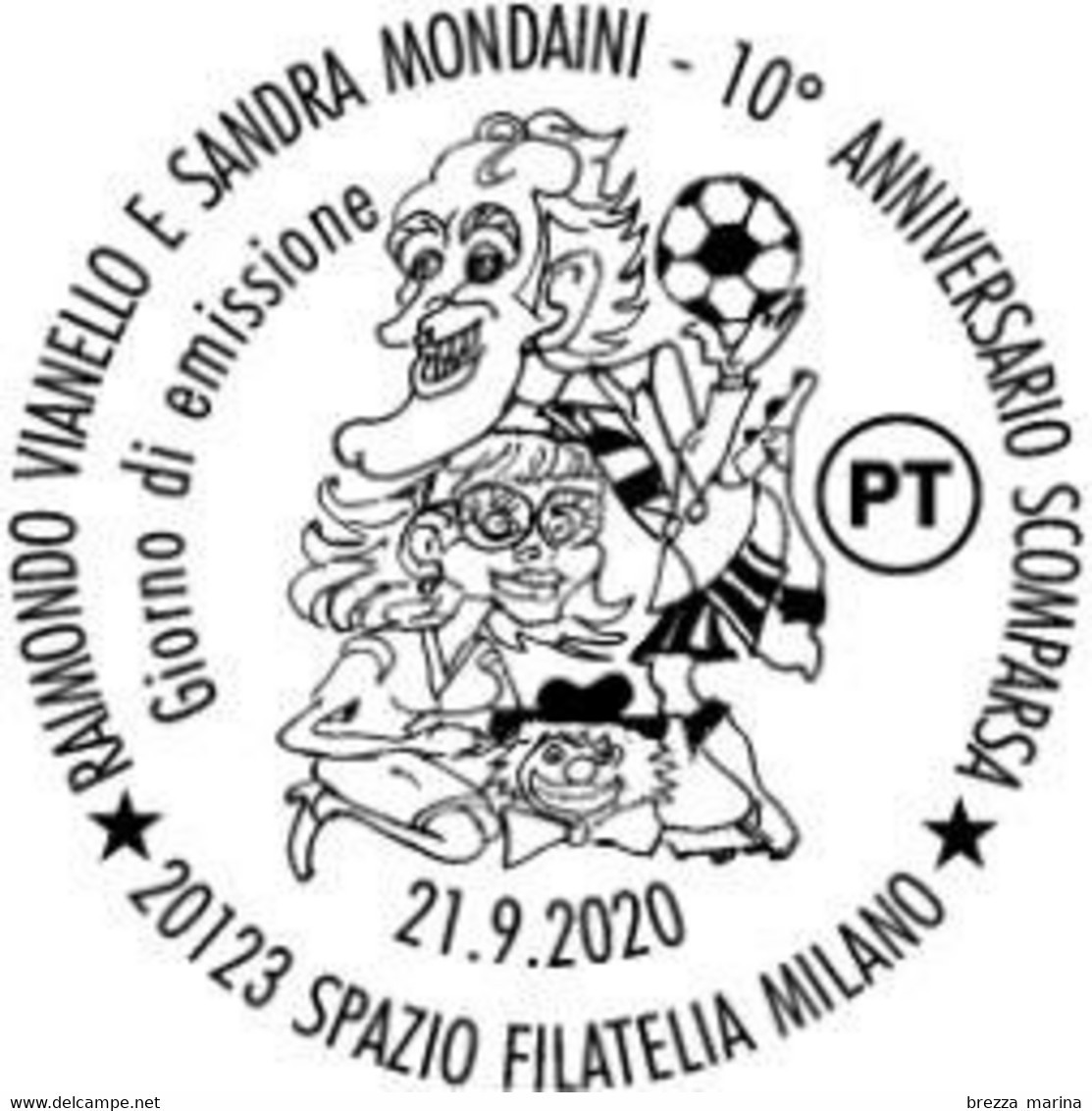 Nuovo - MNH - ITALIA - 2020 - 10 Anni Della Morte Di Sandra Mondaini E Raimondo Vianello – Caricatura - B - 2011-20: Neufs