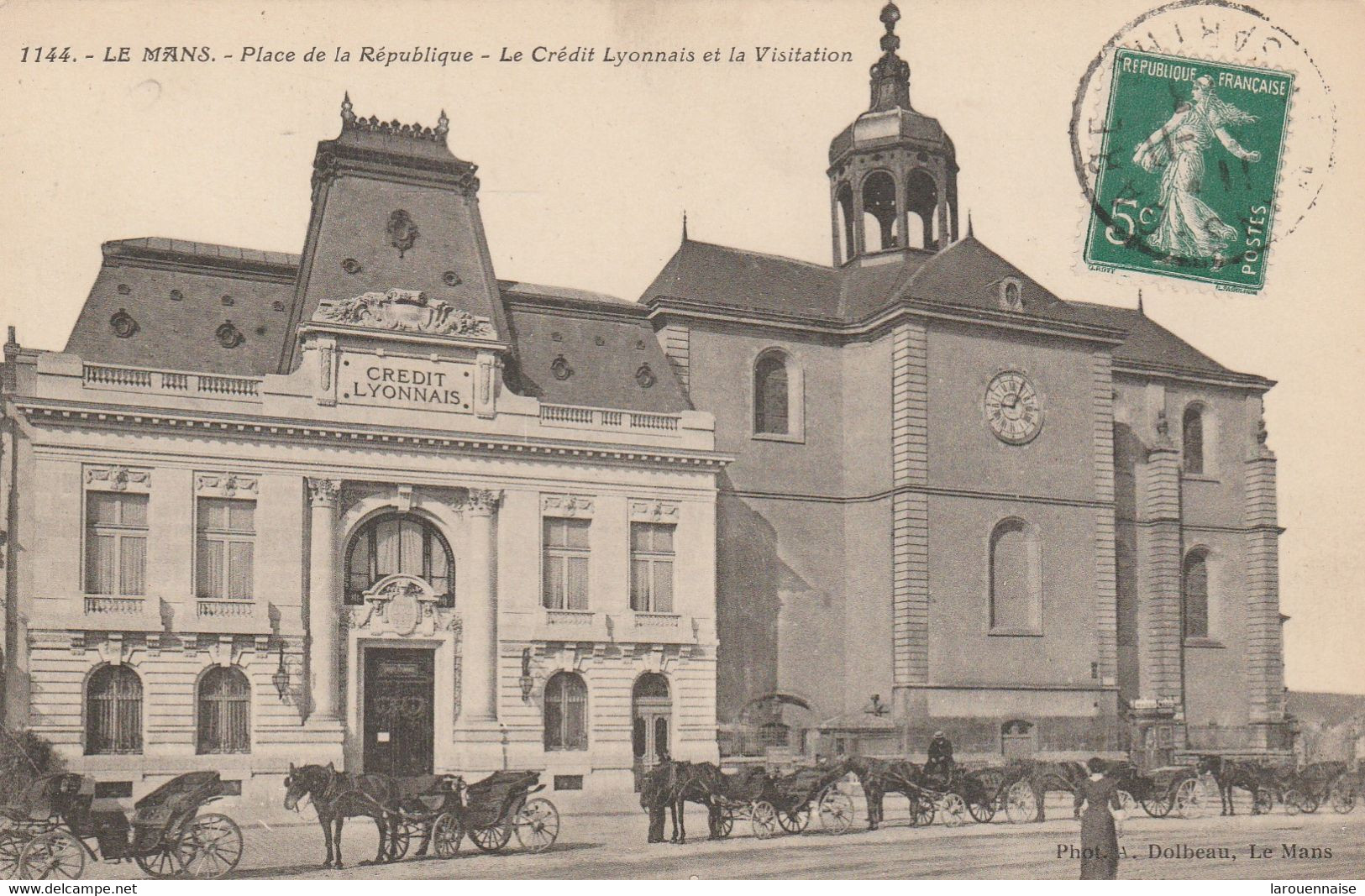 72 - LE MANS - Place De La République - Le Crédit Lyonnais Et La Visitation - Banques