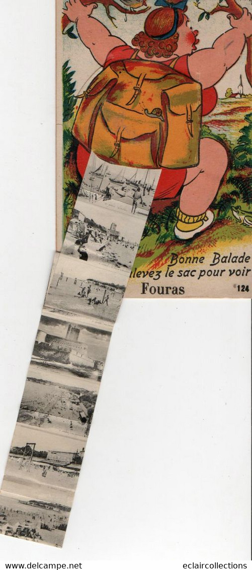 Fouras      17         Carte A Système à Tirette .Balade En Sac A Dos    (voir Scan) - Fouras-les-Bains