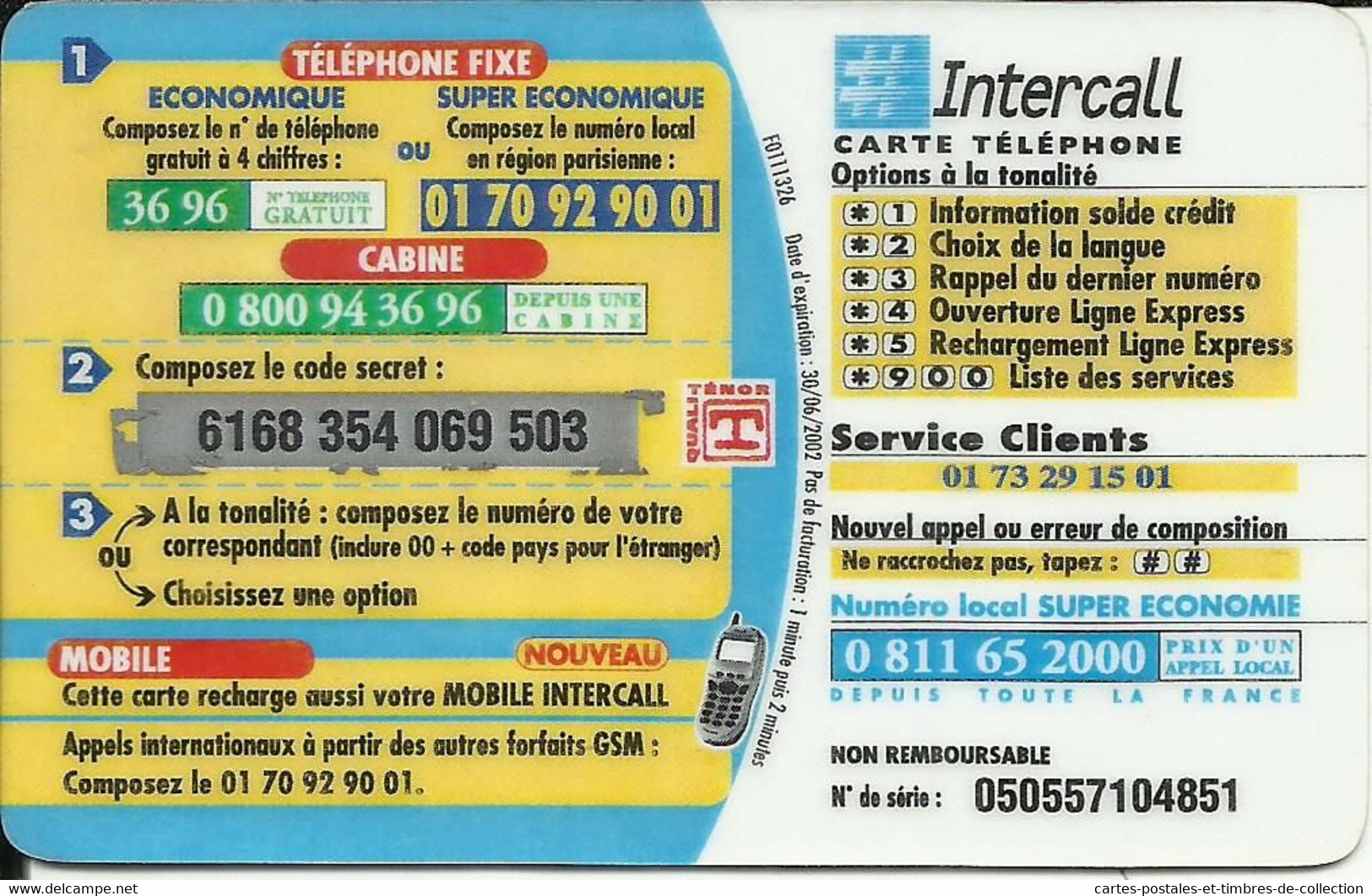 Carte Telephonique ,  Leader Communications - Paint Paris (Tiscali/Intercall) - Nachladekarten (Handy/SIM)