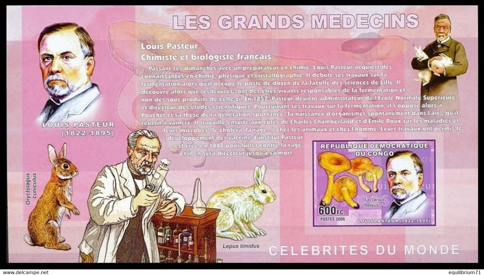 BL379/382**ND - Les Grands Médecins / De Grote Doktoren / Die Großen Ärzte / The Great Doctors - CONGO - Louis Pasteur