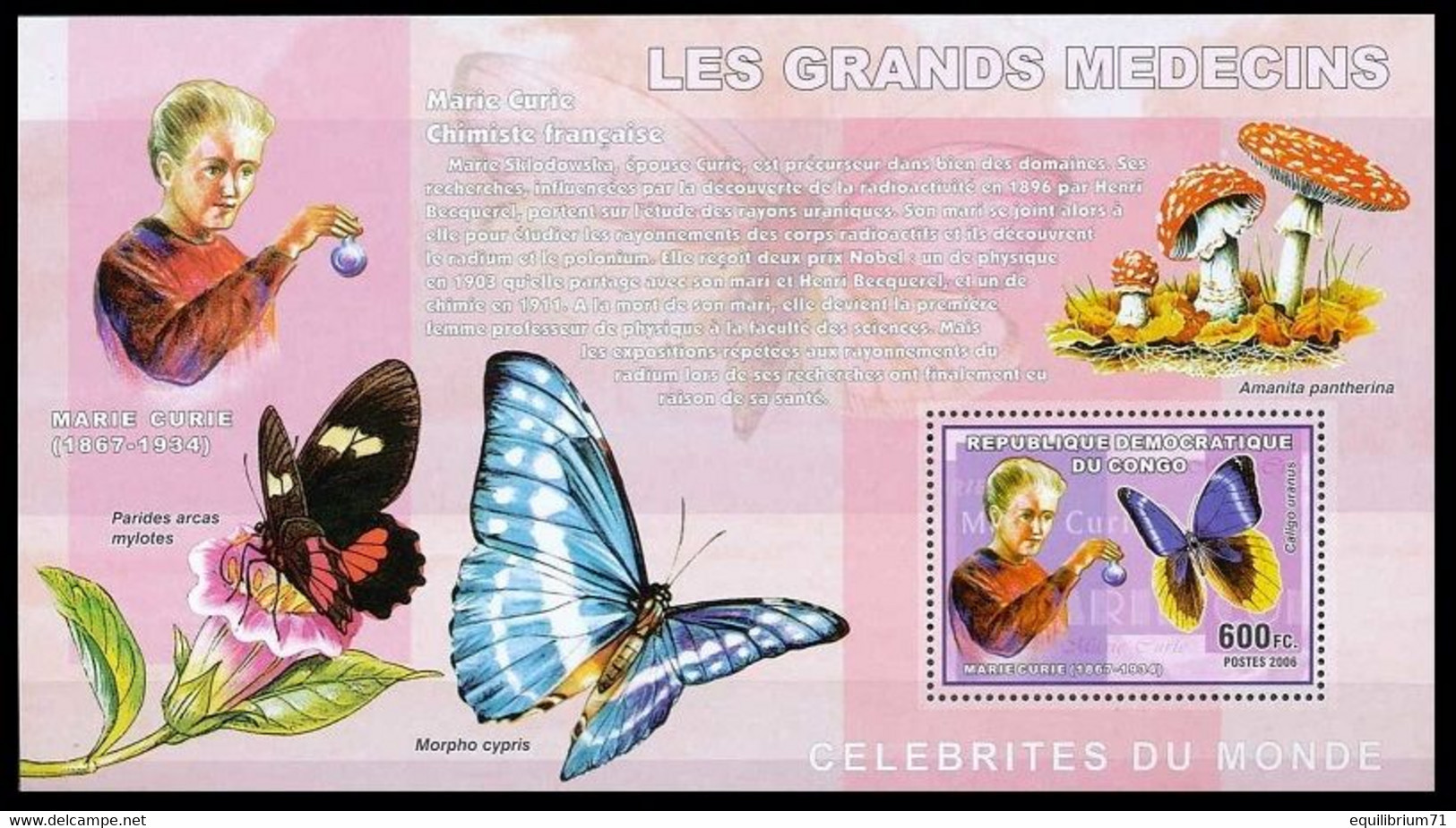 BL379/382** - Les Grands Médecins / De Grote Doktoren / Die Großen Ärzte / The Great Doctors - CONGO - Louis Pasteur