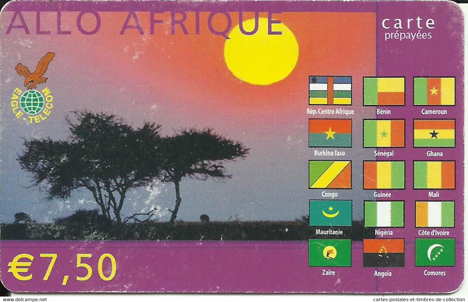 Carte Telephonique , Allo Afrique - Nachladekarten (Handy/SIM)