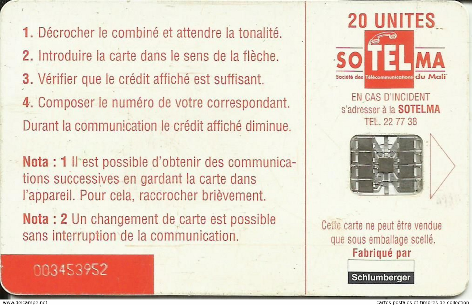 Carte Telephonique , Jeunes Filles Peulh - Mali