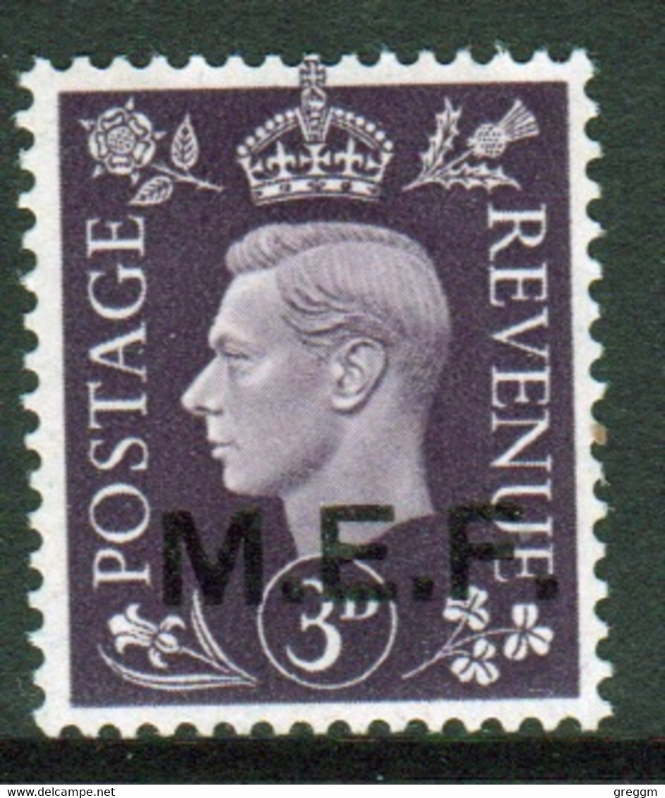 Middle East Forces 1942 Single 3d George VI Stamp From Definitive Set. These  Stamps Of Great Britain Overprinted MEF. - Occ. Britanique MEF