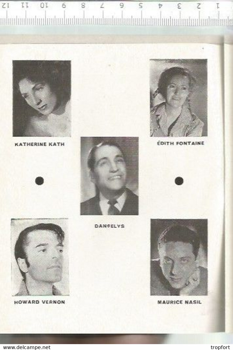 CG / Old theater program  / Programme Music-hall cabaret 1951 Edith PIAF Eddy CONSTANTINE praline