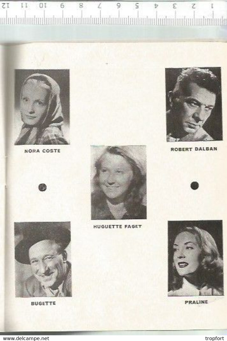 CG / Old theater program  / Programme Music-hall cabaret 1951 Edith PIAF Eddy CONSTANTINE praline