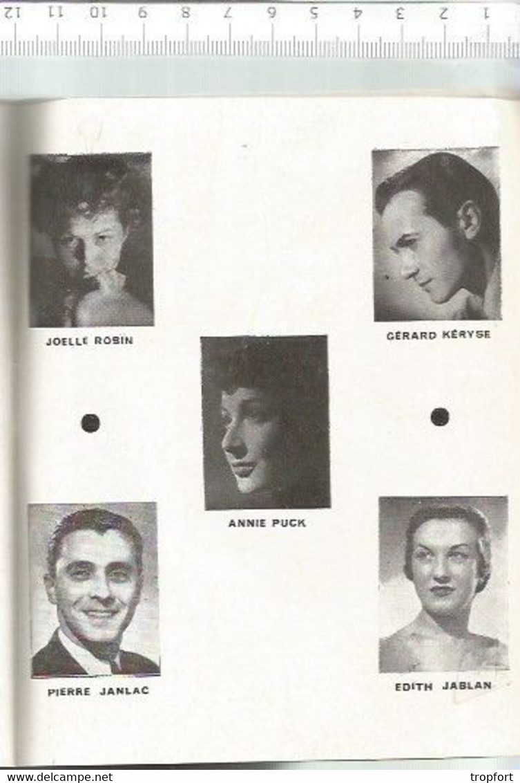 CG / Old theater program  / Programme Music-hall cabaret 1951 Edith PIAF Eddy CONSTANTINE praline