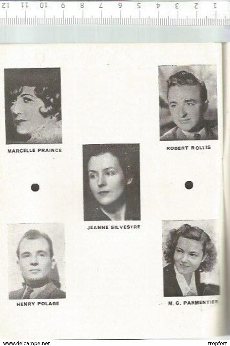 CG / Old theater program  / Programme Music-hall cabaret 1951 Edith PIAF Eddy CONSTANTINE praline