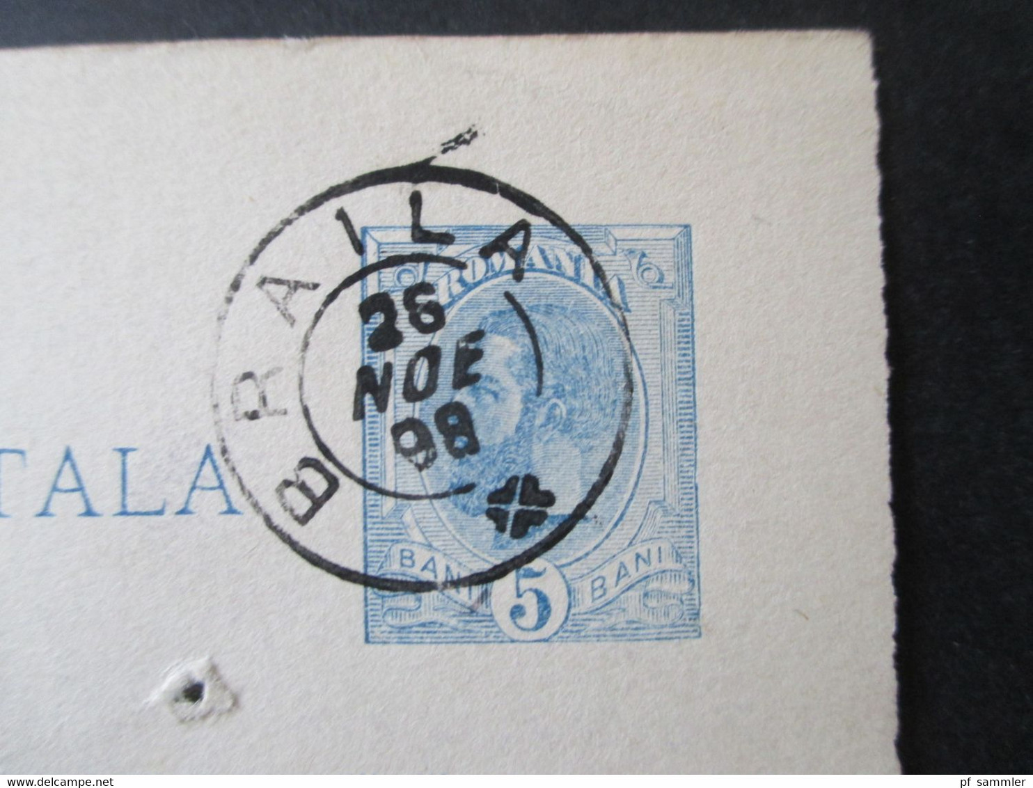 Rumänien 1898 Ganzsache P33 Auslandskarte Stempel Braila Nach Swansea England Gesendet - Covers & Documents