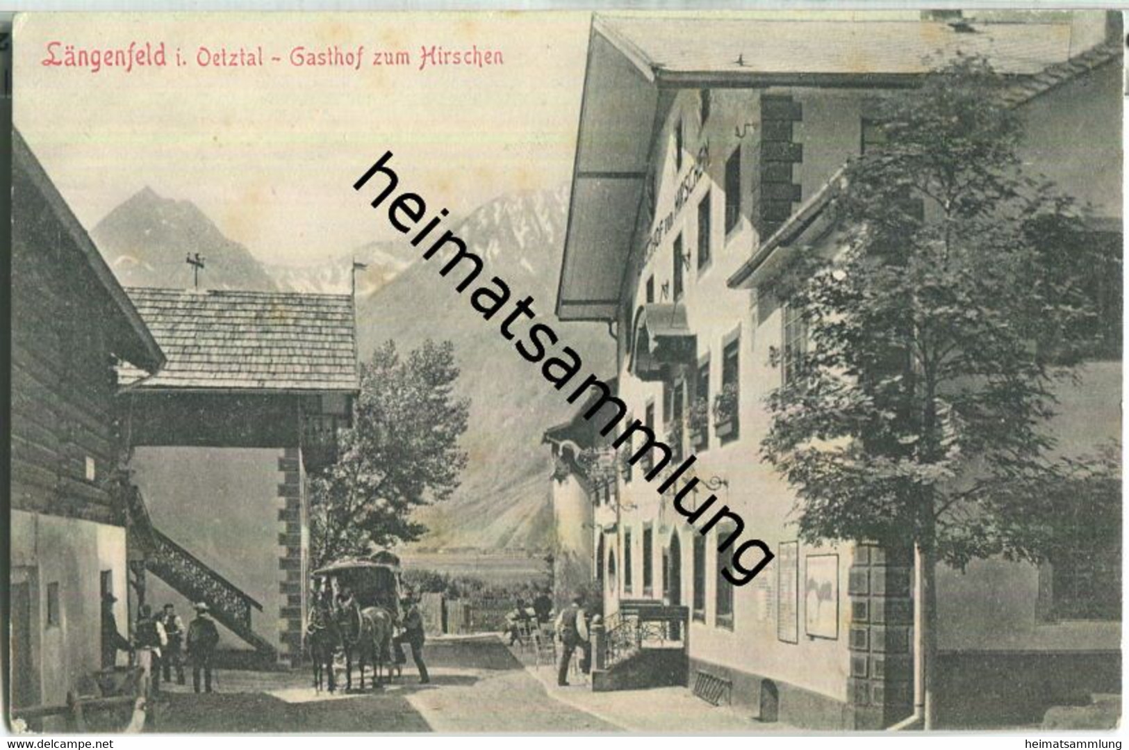 Längenfeld - Gasthof Zum Hirschen - AK Ca. 1910 - Verlag Stengel & Co Dresden - Längenfeld