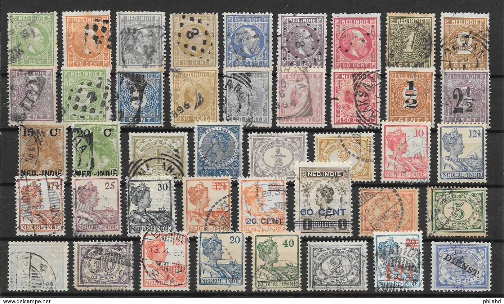 Inde Néerlandaise Lot De 42 TP 1870-1931 O - India Holandeses