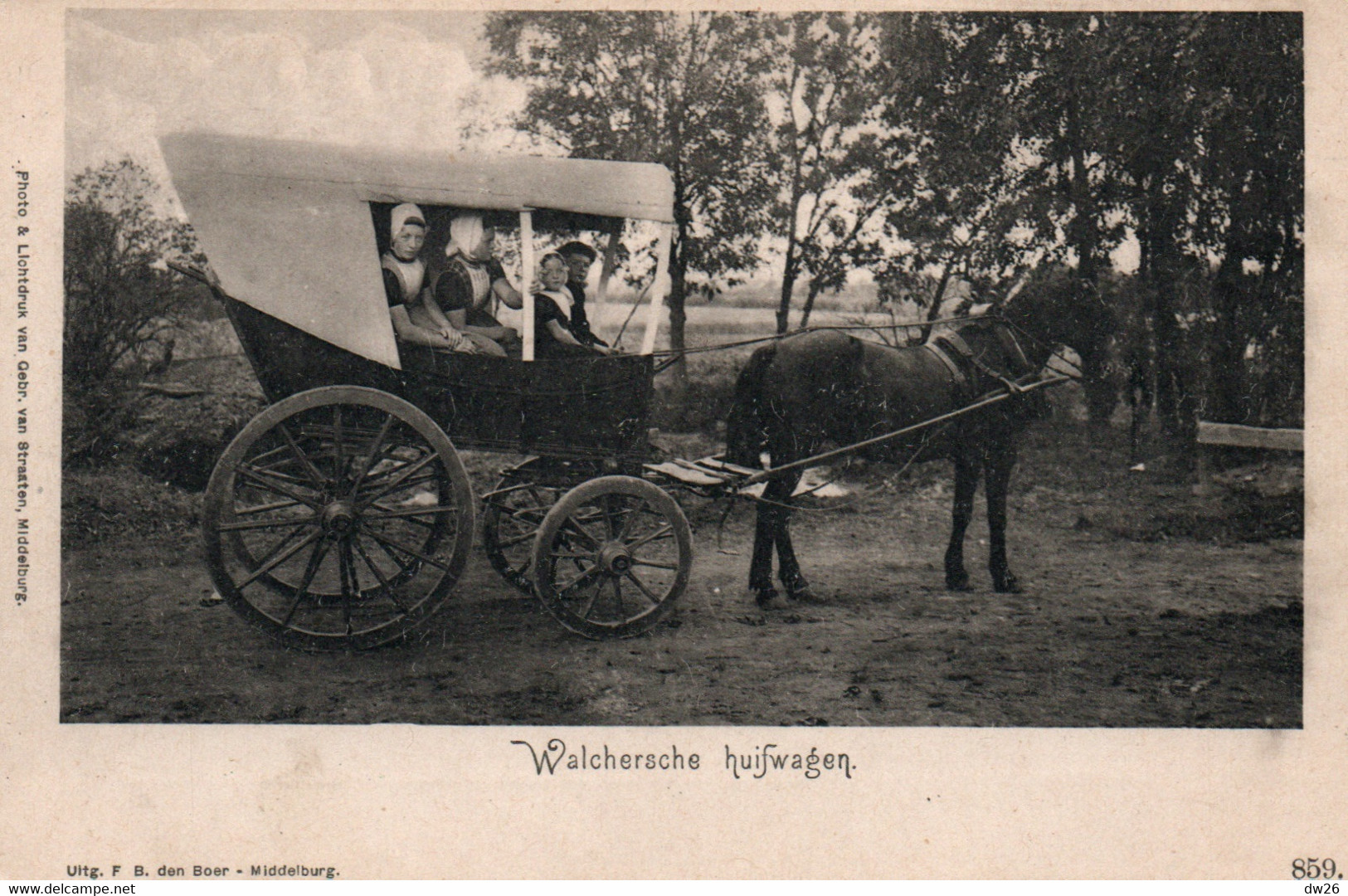 Attelage Néerlandais - Walcherse Huifwagen - B. Den Boer, Middelburg - Carte N° 859 Non Circulée - Middelburg