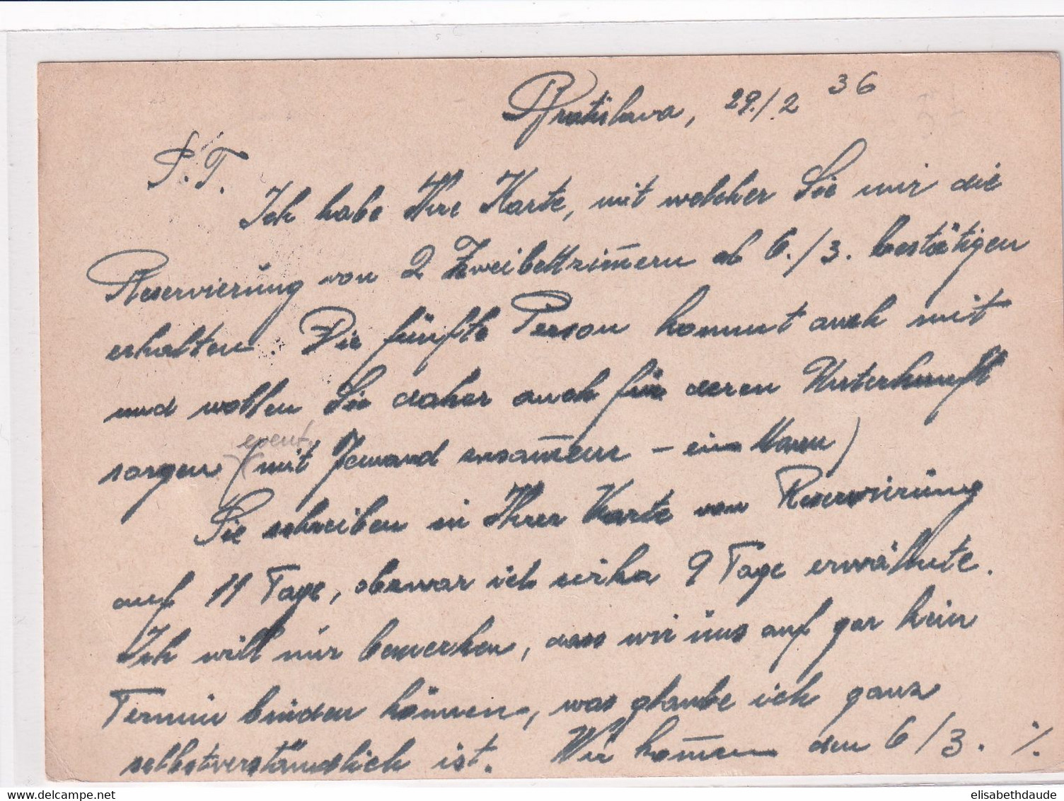 TCHECOSLOVAQUIE - 1935 - CP ENTIER ILLUSTREE (TATRY) De BRATISLAVA => TURRACHERHÖHE (STEIERMARK - AUTRICHE) - Postcards