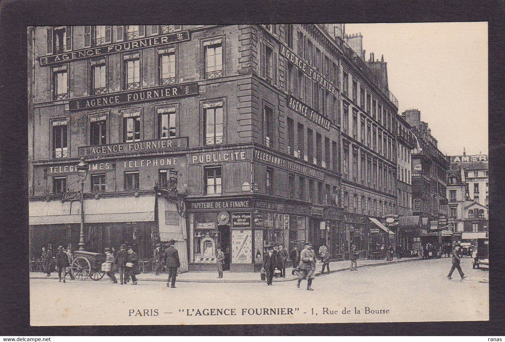 CPA [75] Paris > Arrondissement: 02 Agence Fournier Commerce Shop Non Circulé - Arrondissement: 02